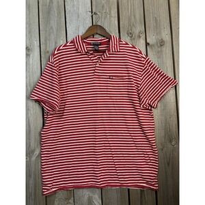 Vintage Polo Jeans Co. Red & White Striped Polo Tee XL — Y2K Americana Skate